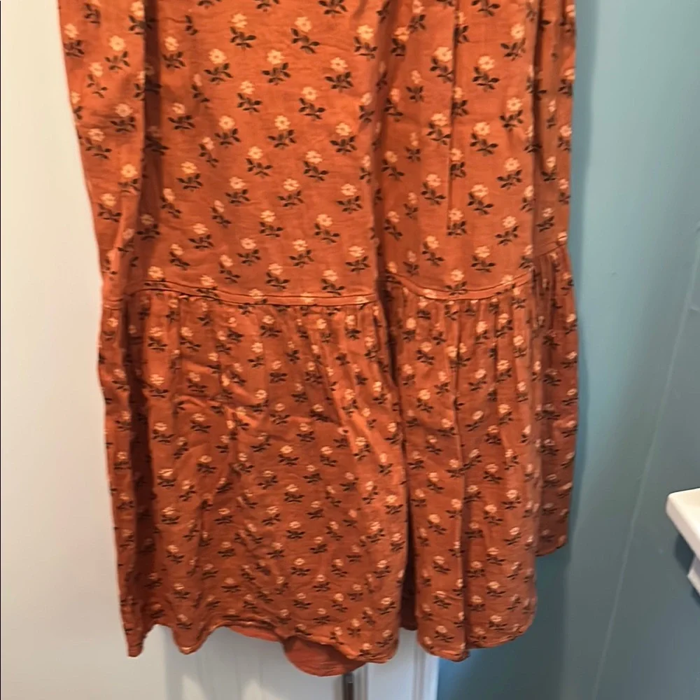 Madewell Ruffle Strap Tiered Midi Dress in Wild Calendula Block Print - Picture 7 of 9